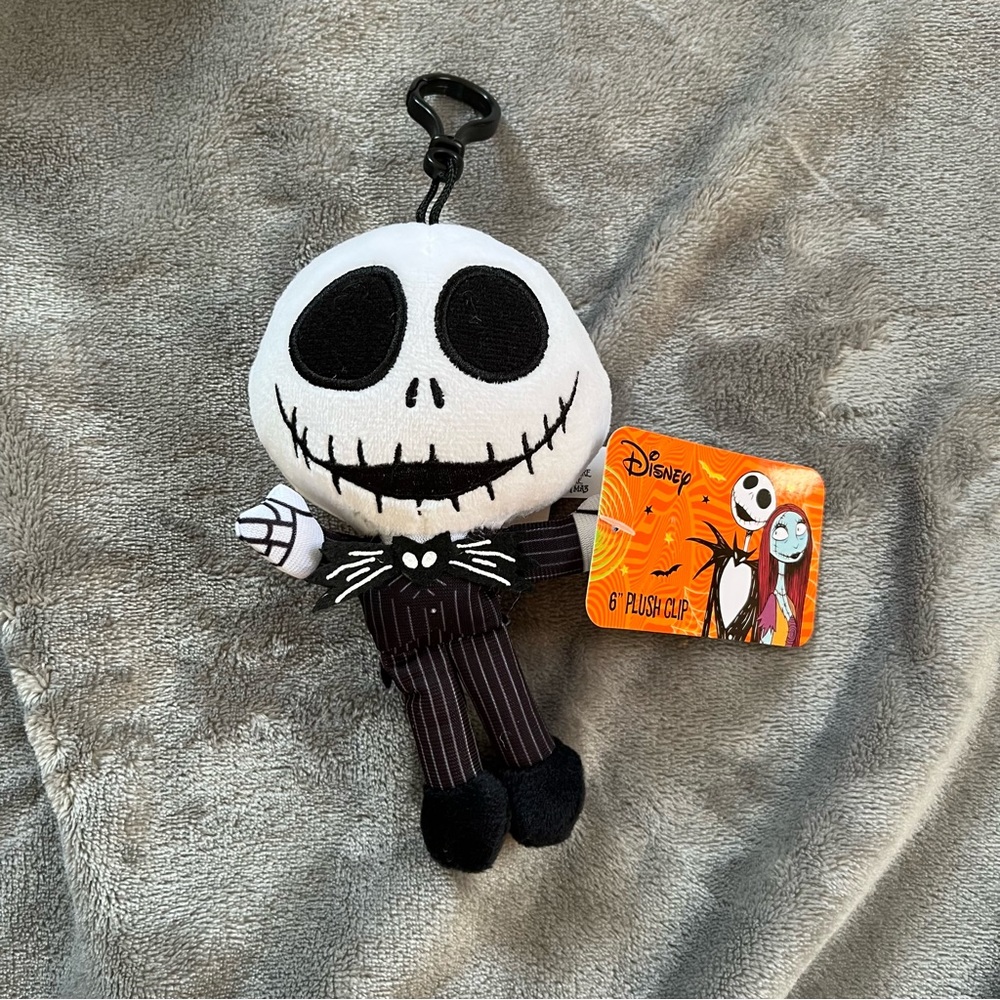 Disney Jack Skellington Keychain Plush Nightmare Before Christmas